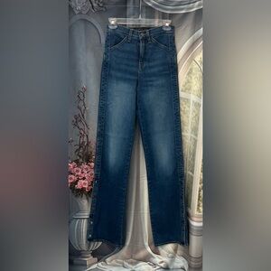 Veronica Beard Size:25 Crosbie Wide Leg High Rise Snap Button Closure On Leg